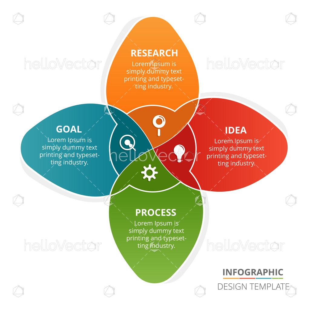 process infographic template design with 4 steps vector illustration hello vector process infographic template