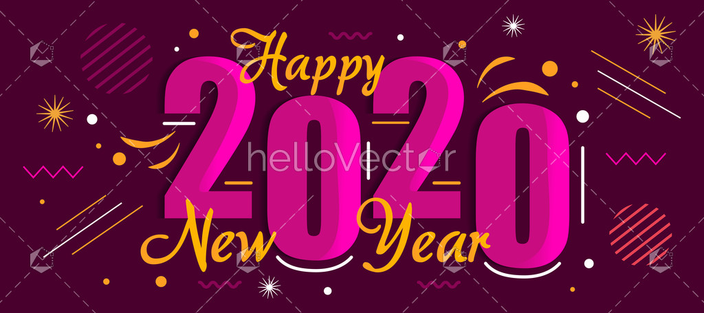 Happy new year 2020 background - Download Graphics &amp; Vectors