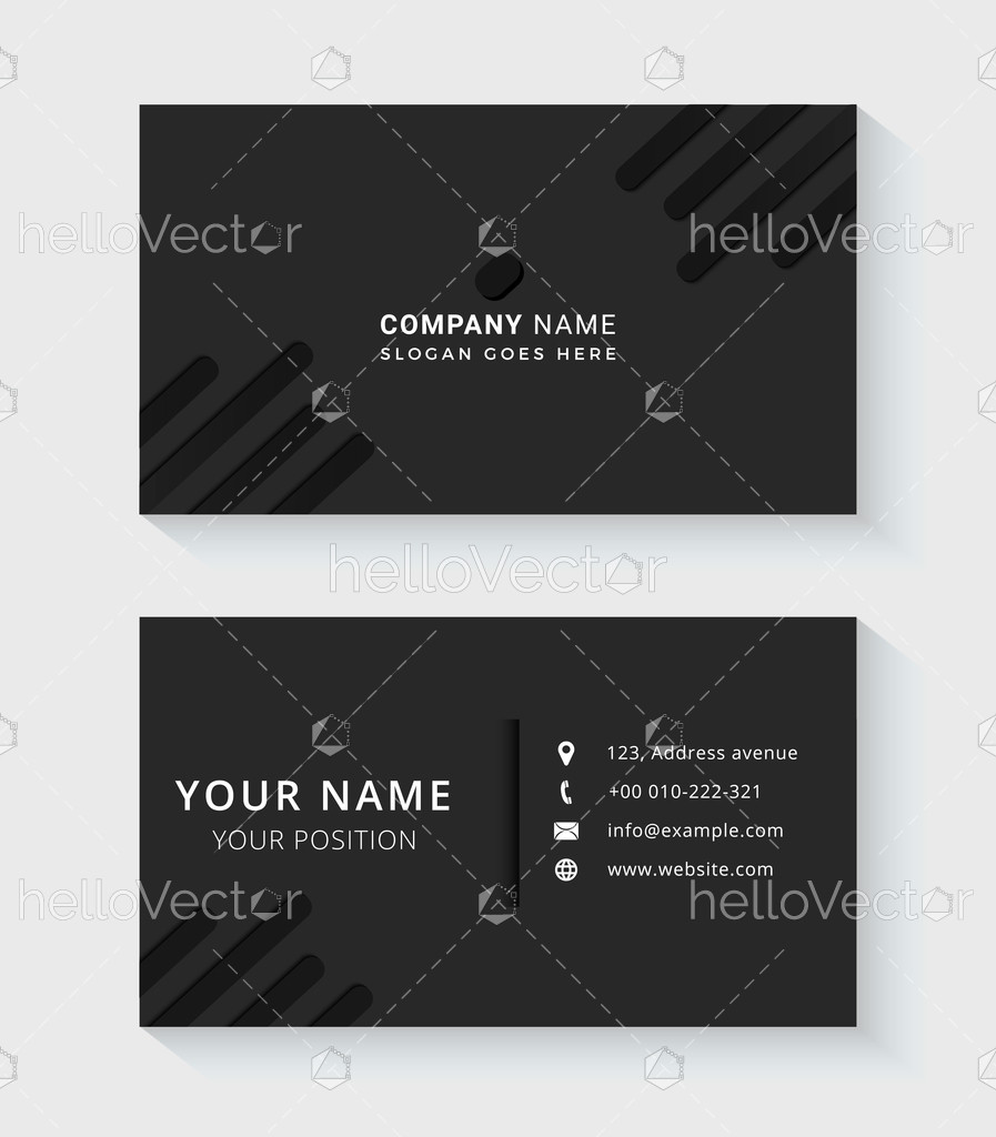 Corporate business card template design Vector Illustration