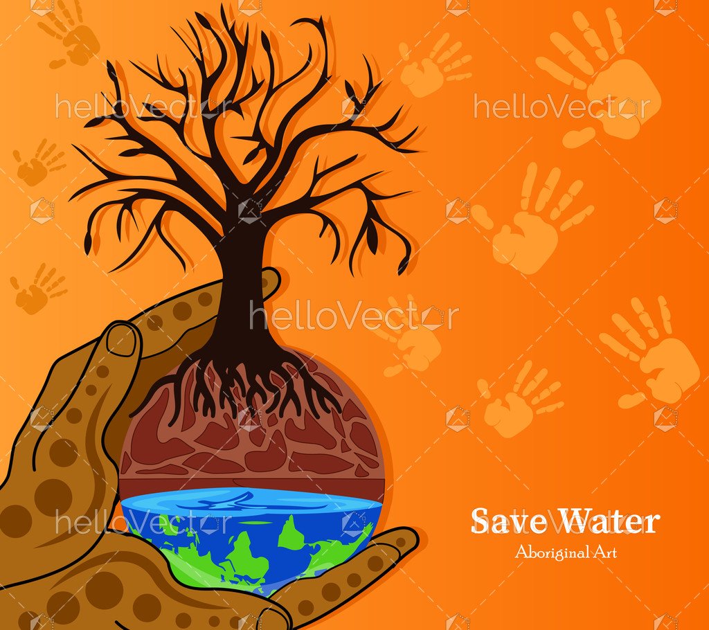 Water conservation painting vector Download Graphics & Vectors