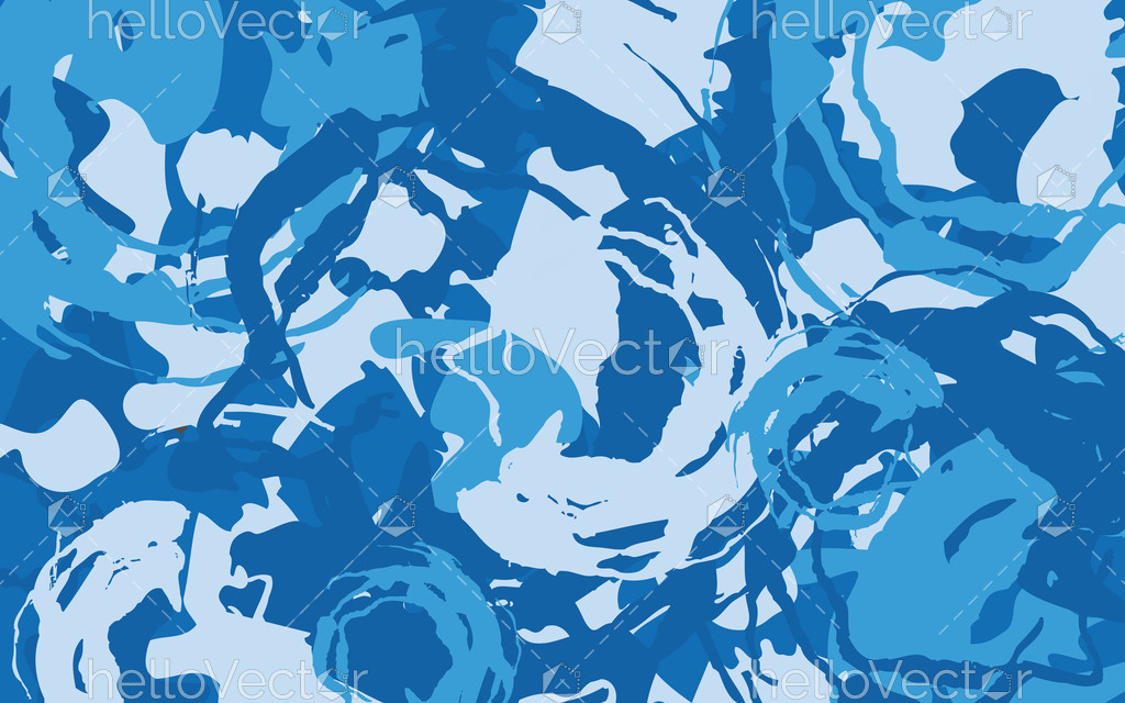 Blue Camouflage Texture - Vector Illustration - Download Graphics & Vectors
