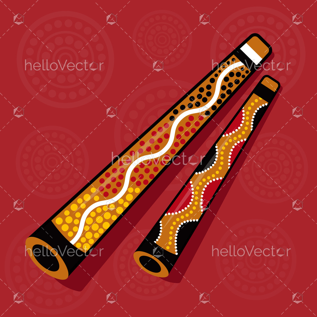 Aboriginal Didgeridoo Vector Illustration Download Graphics & Vectors