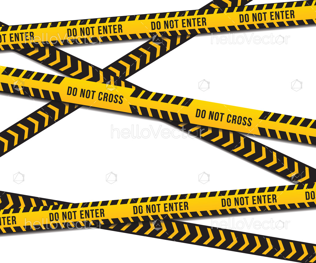 Warning Tape - Vector Illustration - Download Graphics & Vectors