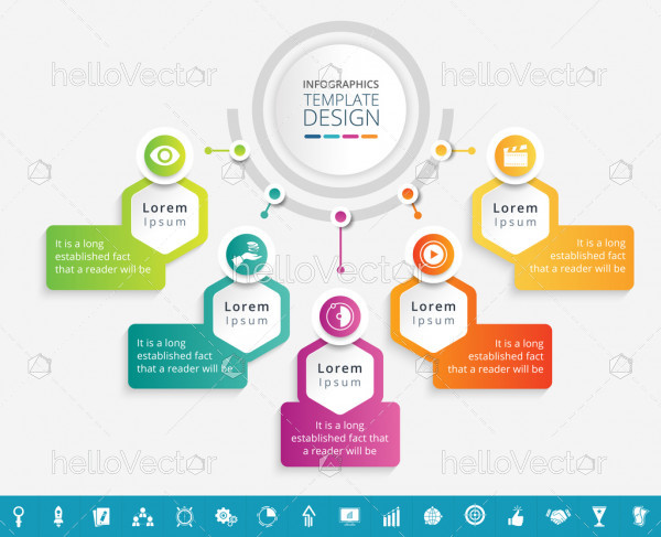 Mindmap Infographic Template Design - Vector Illustration - Download ...