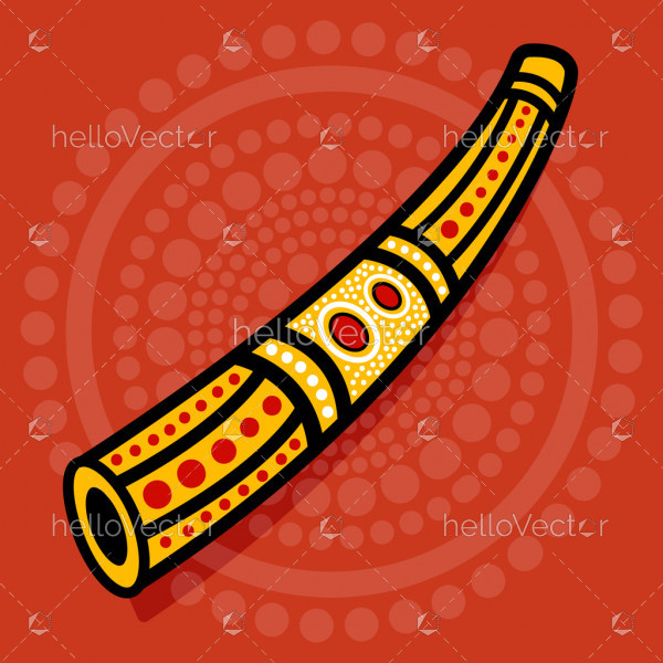 Aboriginal Didgeridoo Vector Illustration Download Graphics & Vectors