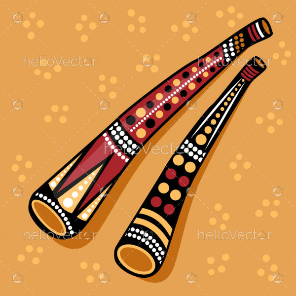 Aboriginal Didgeridoo Vector Illustration Download Graphics & Vectors