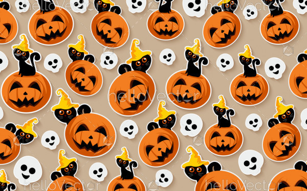 Halloween seamless vector background - Download Graphics & Vectors