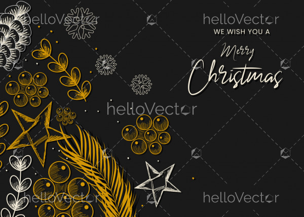 Merry Christmas Doodle Greeting Card - Download Graphics &amp; Vectors