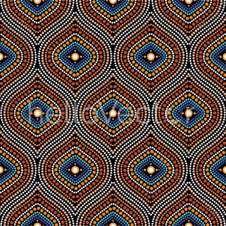 Aboriginal dot art vector seamless pattern background.