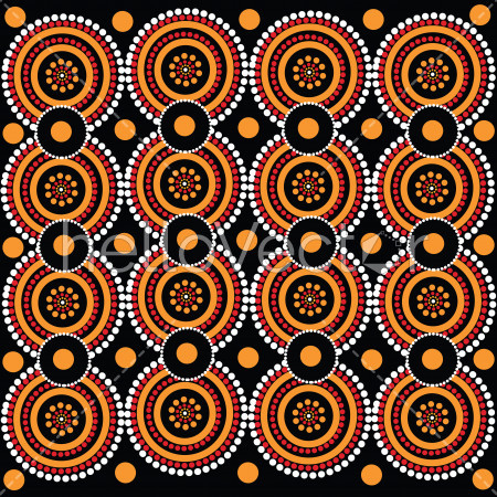 Aboriginal dot art vector background.