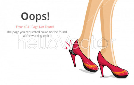 404 error page layout vector design