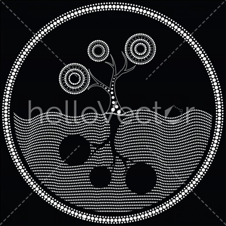Aboriginal Tree Illustration.