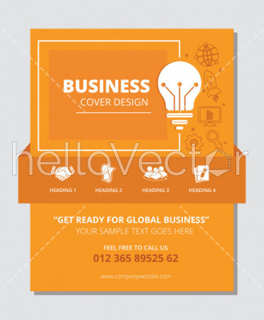 Business flyer template vector design with graphics and text.