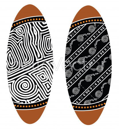 Aboriginal shield (Vector art).
