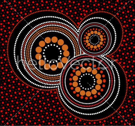 Aboriginal art vector background