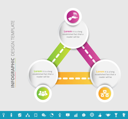 Cycle infographic design with 16 extra icons - Vector Illustration