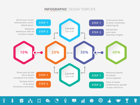 Project Management Infographic Template Design - Vector Illustration
