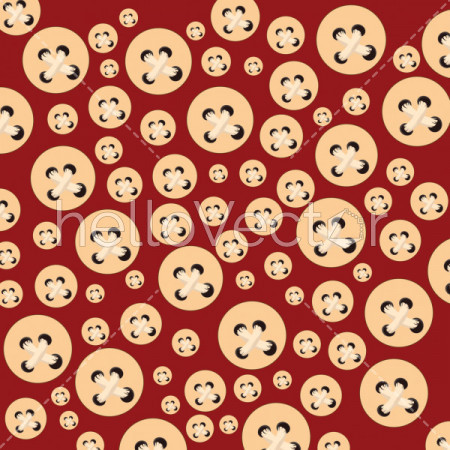 Sewing Buttons Background - Vector Illustration