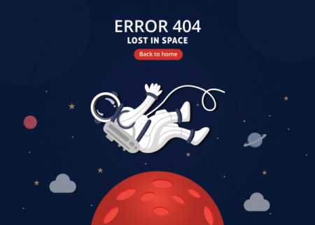Error 404 landing page template