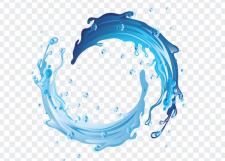 Transparent water splash vector