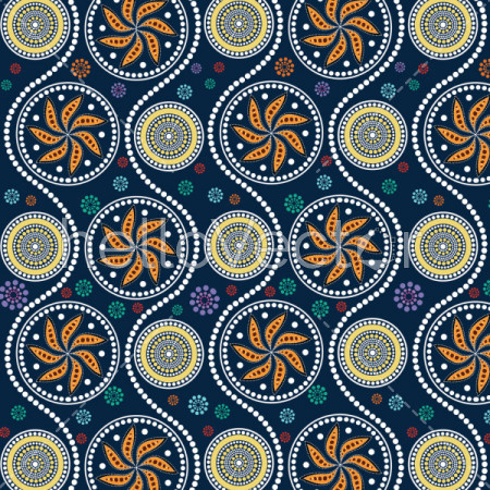 Aboriginal dot art painting - Vector Illustration