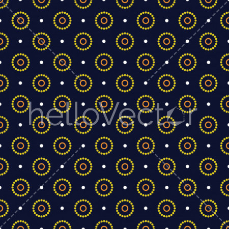 Seamless Circle, Aboriginal dot art background - Vector Illustration