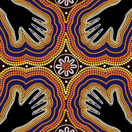 Aboriginal art vector painting.